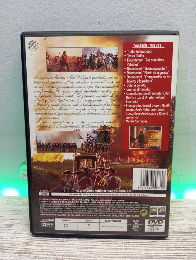 DVD El Patriota - Mel Gibson