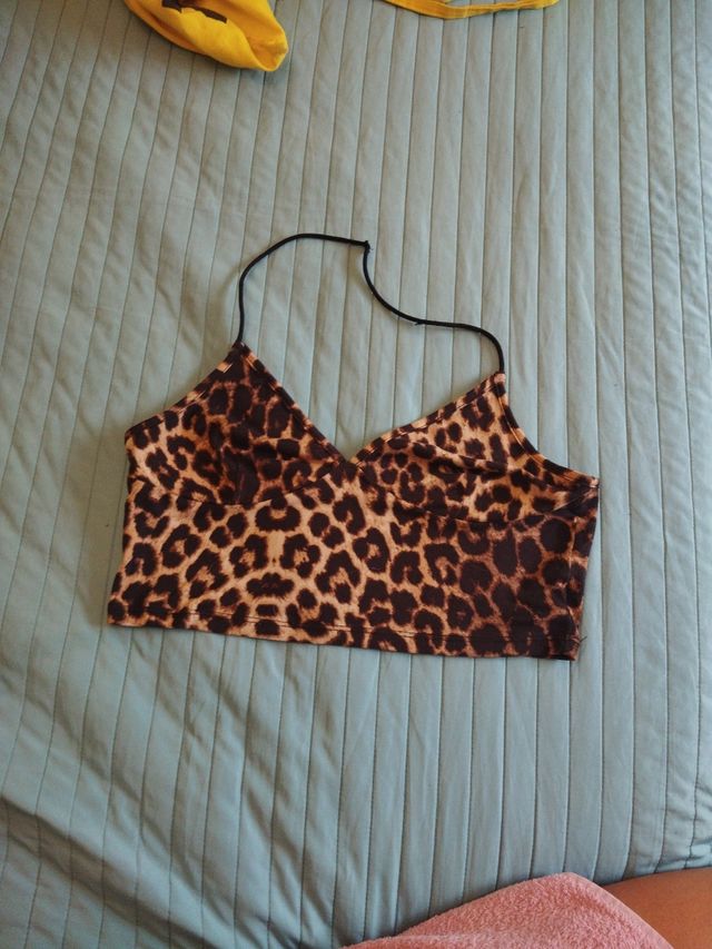 Top corto leopardo