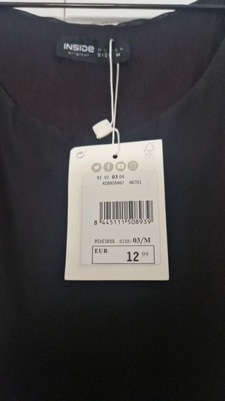 Vestido negro Inside M - NUEVO