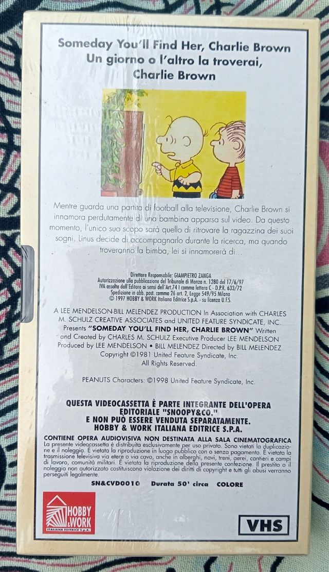 VHS Snoopy & Co - Un Giorno o L'altro