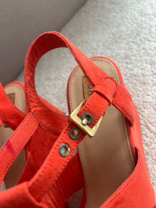 Sandalias cuña rojas nº39
