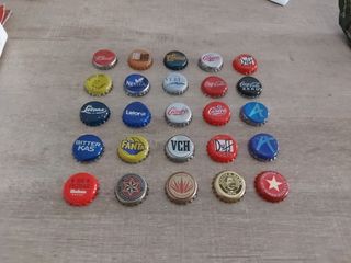 25 Chapas Botellas Variadas