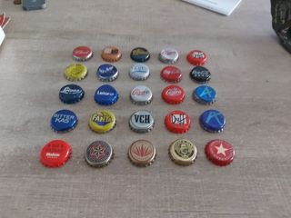 25 Chapas Botellas Variadas