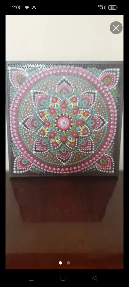 Espejo decoración y cuadro mandala
