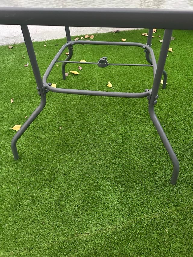 Mesa jardín cristal - gris