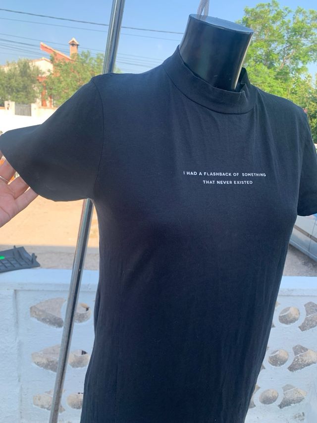 Vestido midi negro - algodón