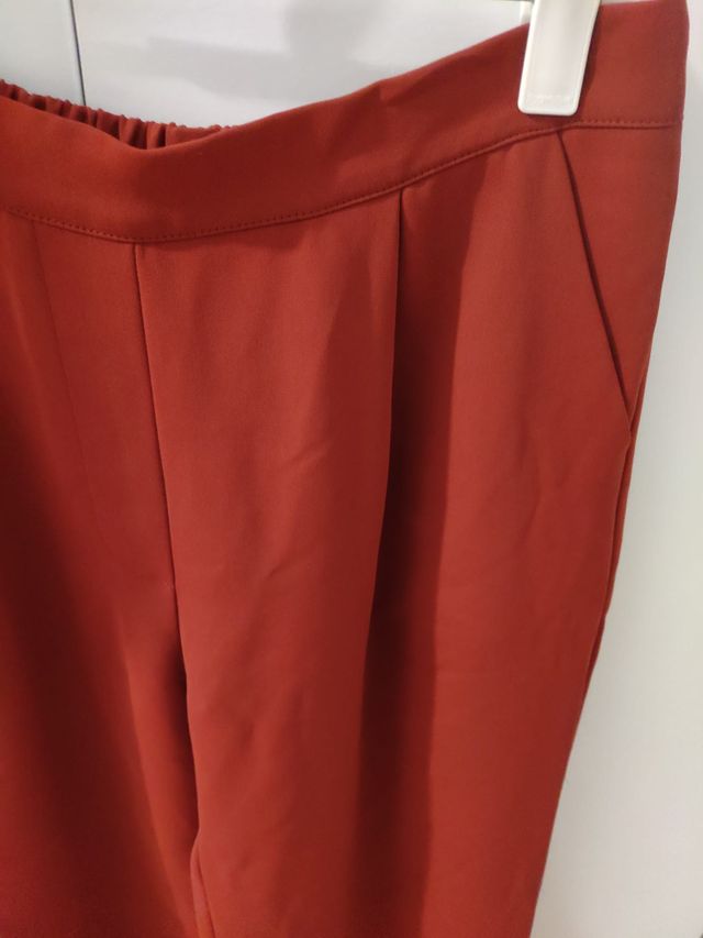 Pantalones fluidos marrón rojizo - Talla L