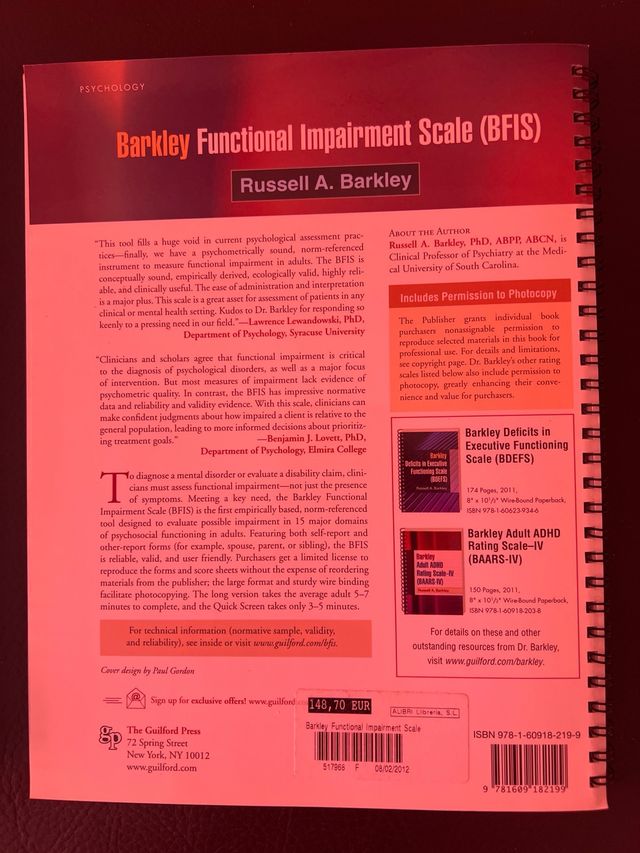 Barkley Deficits in Executive Functioning Scale...