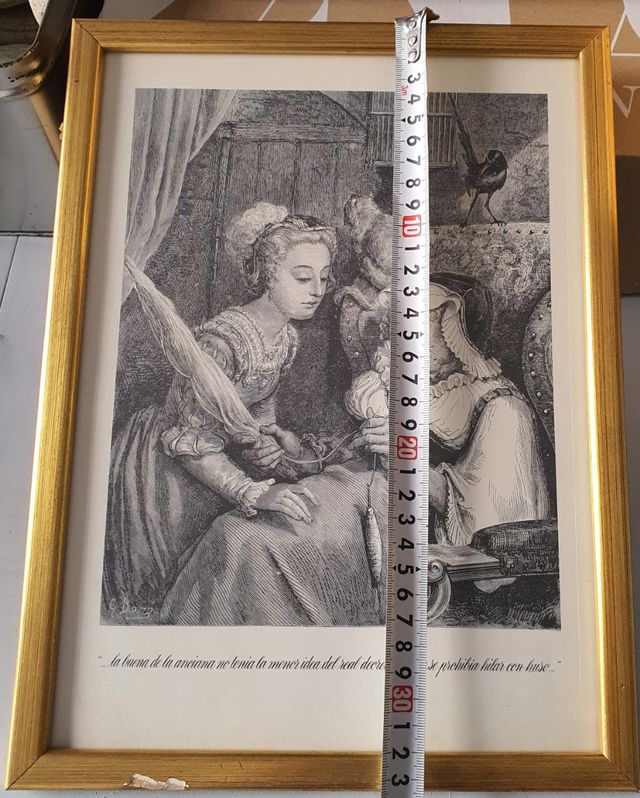 Láminas de ilustraciones en plumilla de cuentos