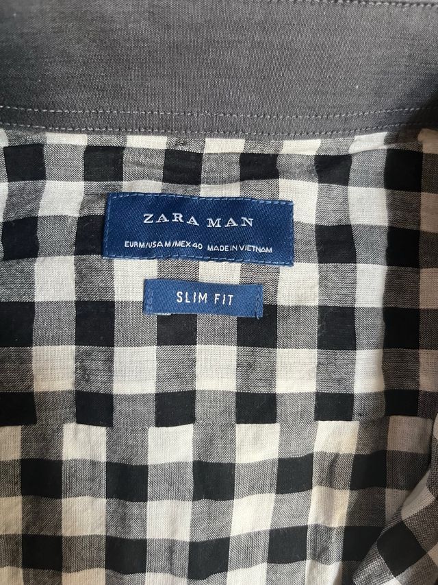 Camisa Zara Man cuadros M - Slim Fit