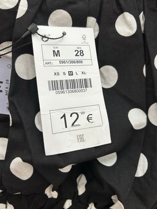  Falda lunares Lefties M nueva