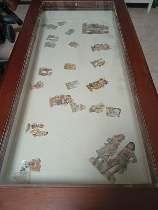 Mesa centro madera con cristal