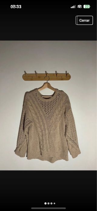 Suéter beige de punto