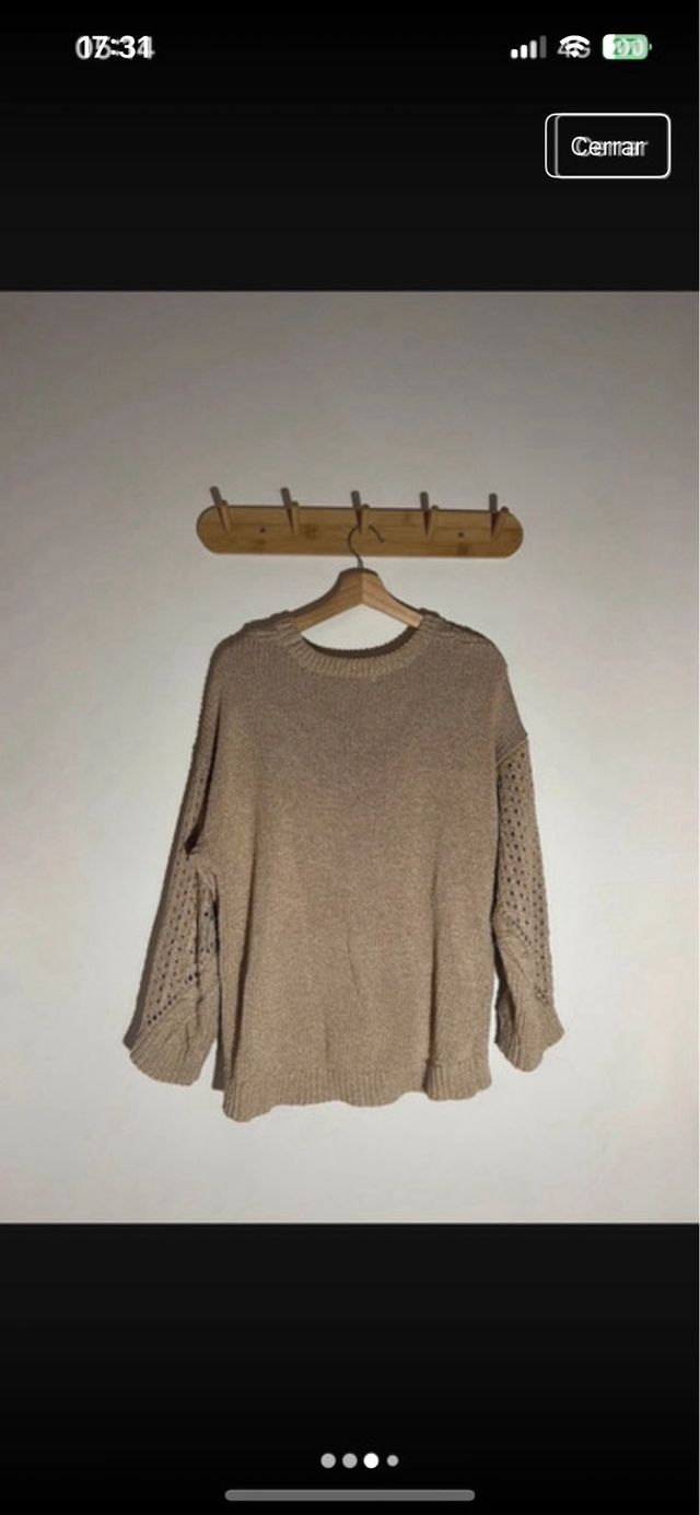 Suéter beige de punto