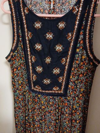 Vestido largo estampado - Fiesta
