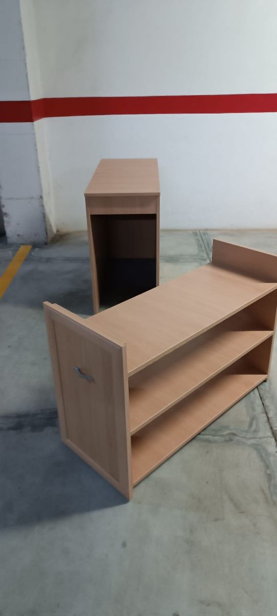 Mueble almacenaje madera beige