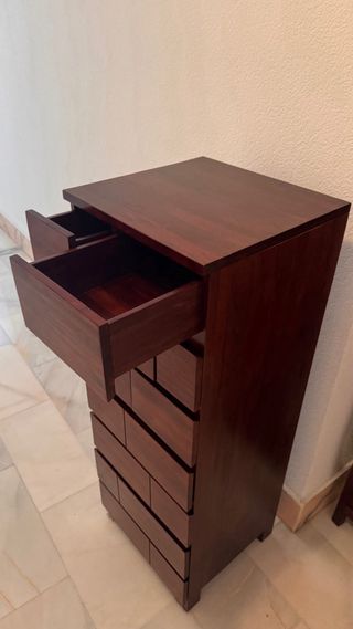 Cómoda sifonier madera WENGUÉ 
10 cajones ALQUERIA