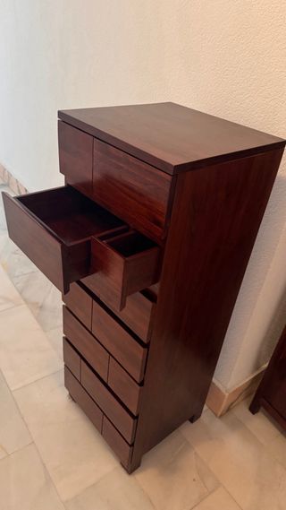 Cómoda sifonier madera WENGUÉ 
10 cajones ALQUERIA