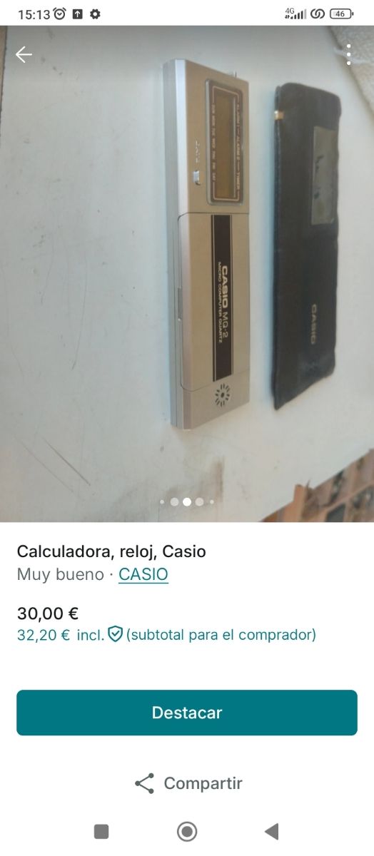 Calculadora Casio vintage