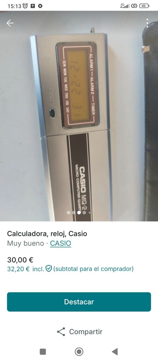 Calculadora Casio vintage