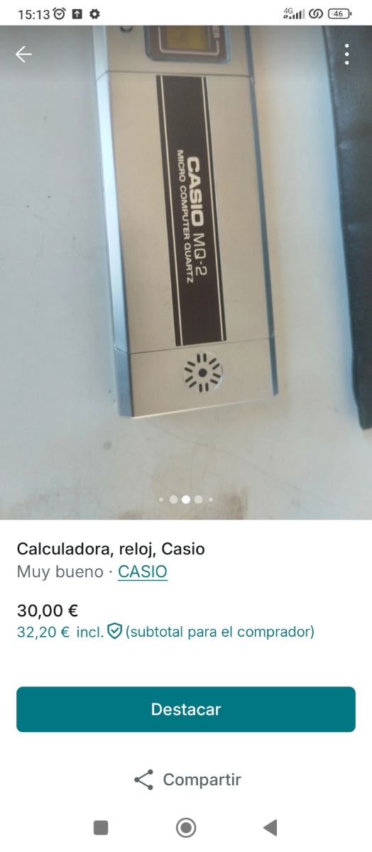 Calculadora Casio vintage