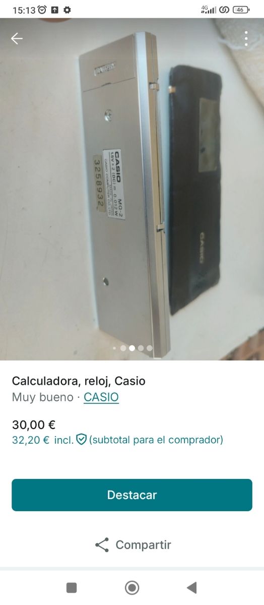 Calculadora Casio vintage