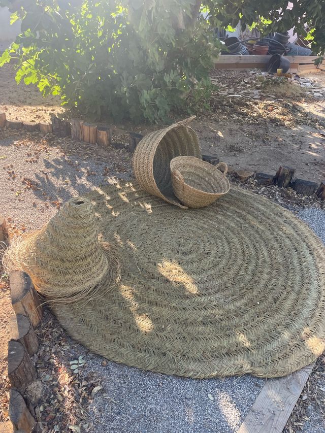 tappeto rotondo in fibra naturale