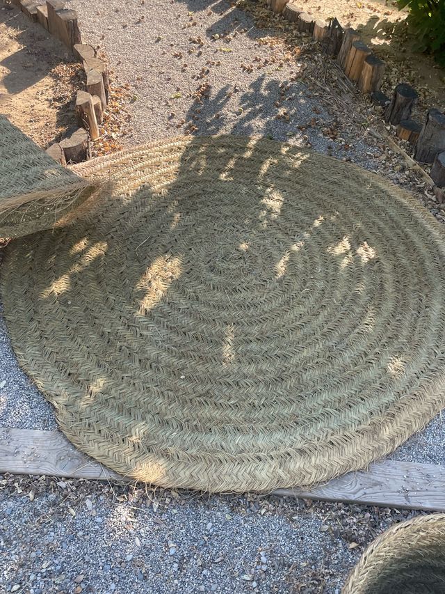 tappeto rotondo in fibra naturale