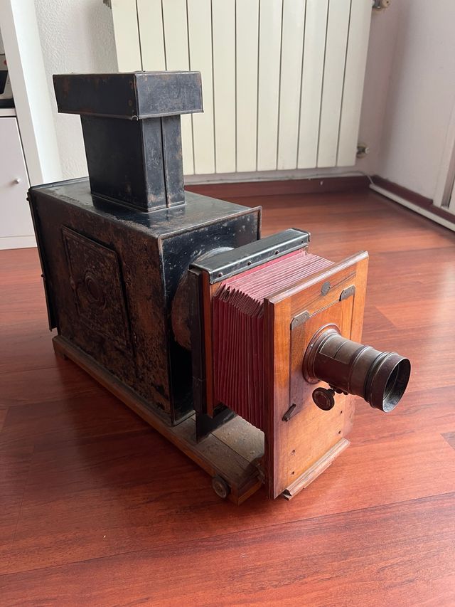 cámara fuelle gran formato.linterna magica.