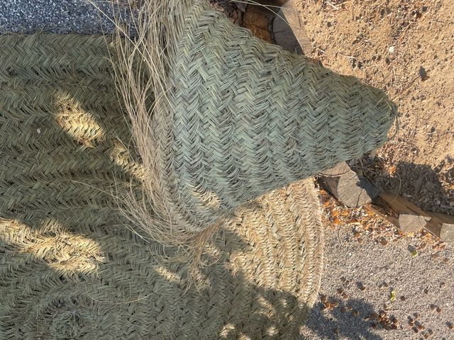 lampada in fibra naturale