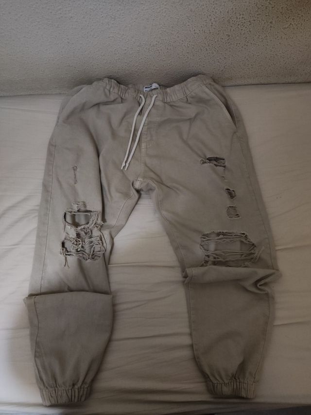 Pantalones Bershka beige Talla L