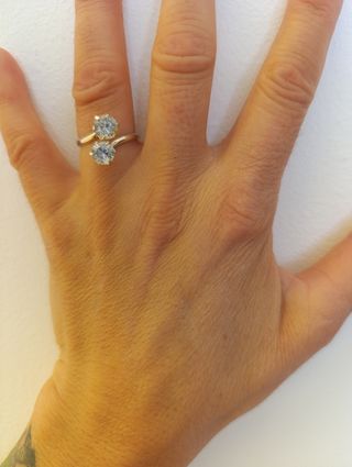 Anillo Plata 2 Piedras