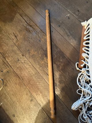 silla colgante beige tela