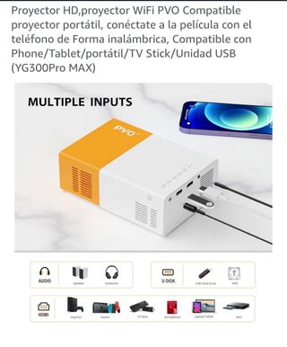 Proyector PVO Portátil HD