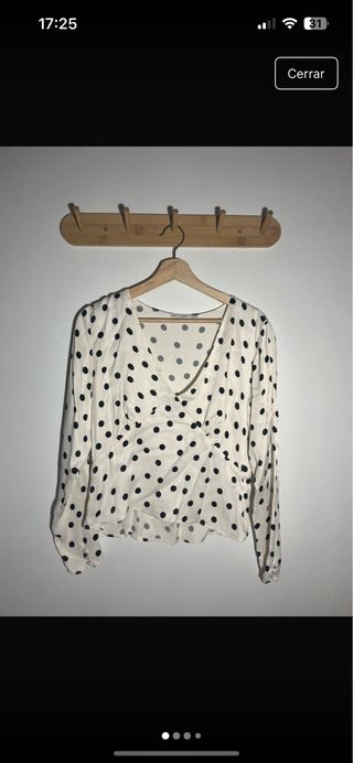 Blusa topos negros - Blanco y negro