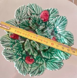 Ensaladera y 6 tazas fresas vintage