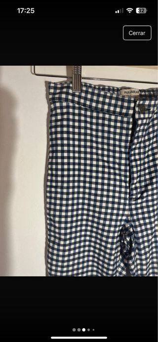 Pantalones Pull&Bear cuadros azules