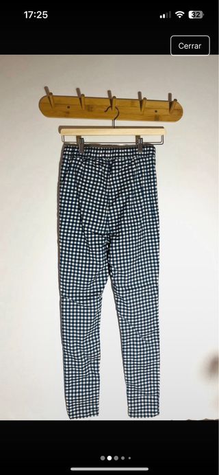 Pantalones Pull&Bear cuadros azules