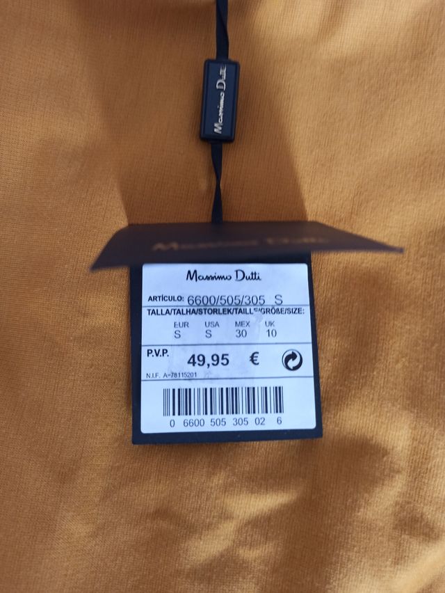 Vestido Massimo Dutti mostaza