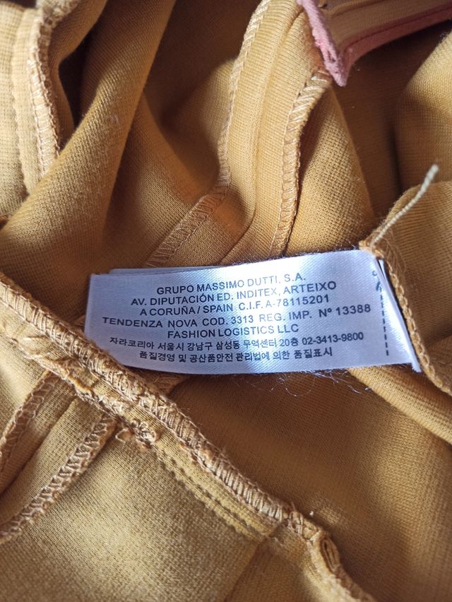 Vestido Massimo Dutti mostaza