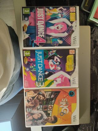 Just Dance 3, 4 y Let's Sing Wii
