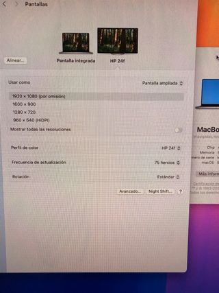 Monitor HP 24f 24" - Impecable