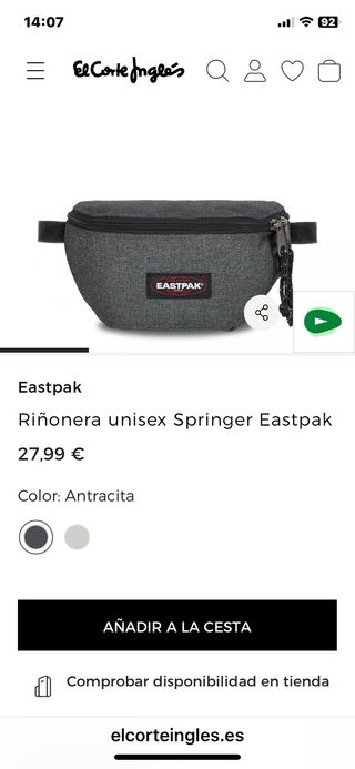 Riñonera Eastpak negra unisex