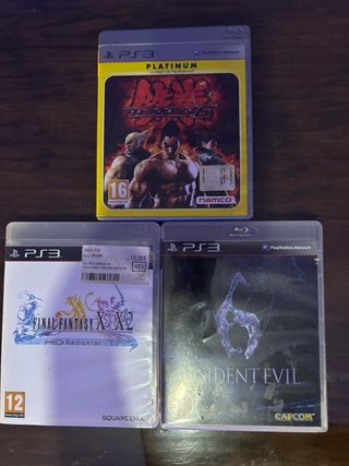 PS3 (PlayStation 3): Tekken 6, FF X/X-2 HD, RE6