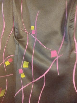 Vestido fiesta negro multicolor Talla Grande lo