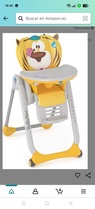 Trona Chicco Polly 2 Start tigre
