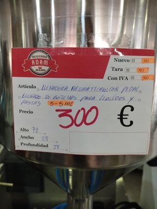 Llenadora neumática A02 con pedal