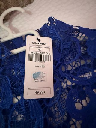 Vestido azul fiesta encaje