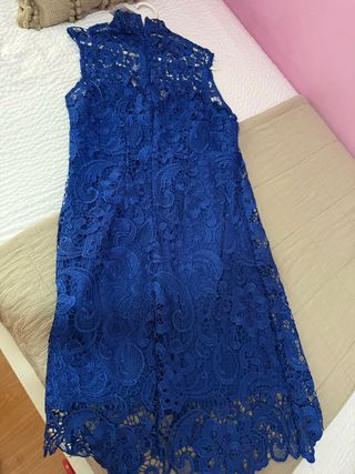 Vestido azul fiesta encaje