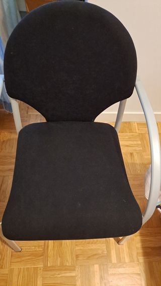 Silla oficina negra - Tela, metal